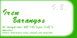iren baranyos business card